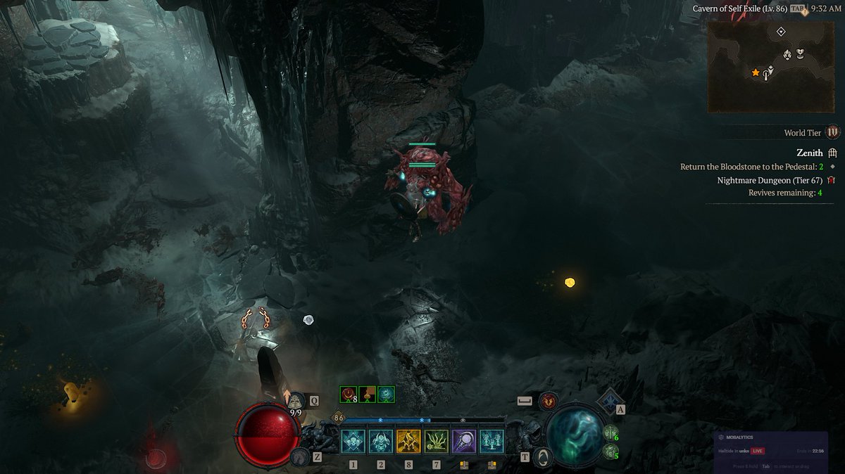Sc2Ares's tweet photo. @Diablo got stuck in a wall doing a NM 67... Just trying to upgrade glyphs here lol https://t.co/3T6AXyxmcq