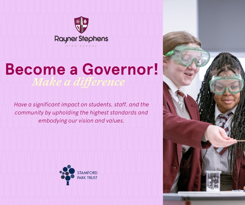 We are seeking two individuals to join our Local Governing Body (LGB) as governors. Joining the LGB is a vital role in our vision of Excellence and Ambition for all. For more information visit stamfordparktrust.ac.uk/our-trust/work…