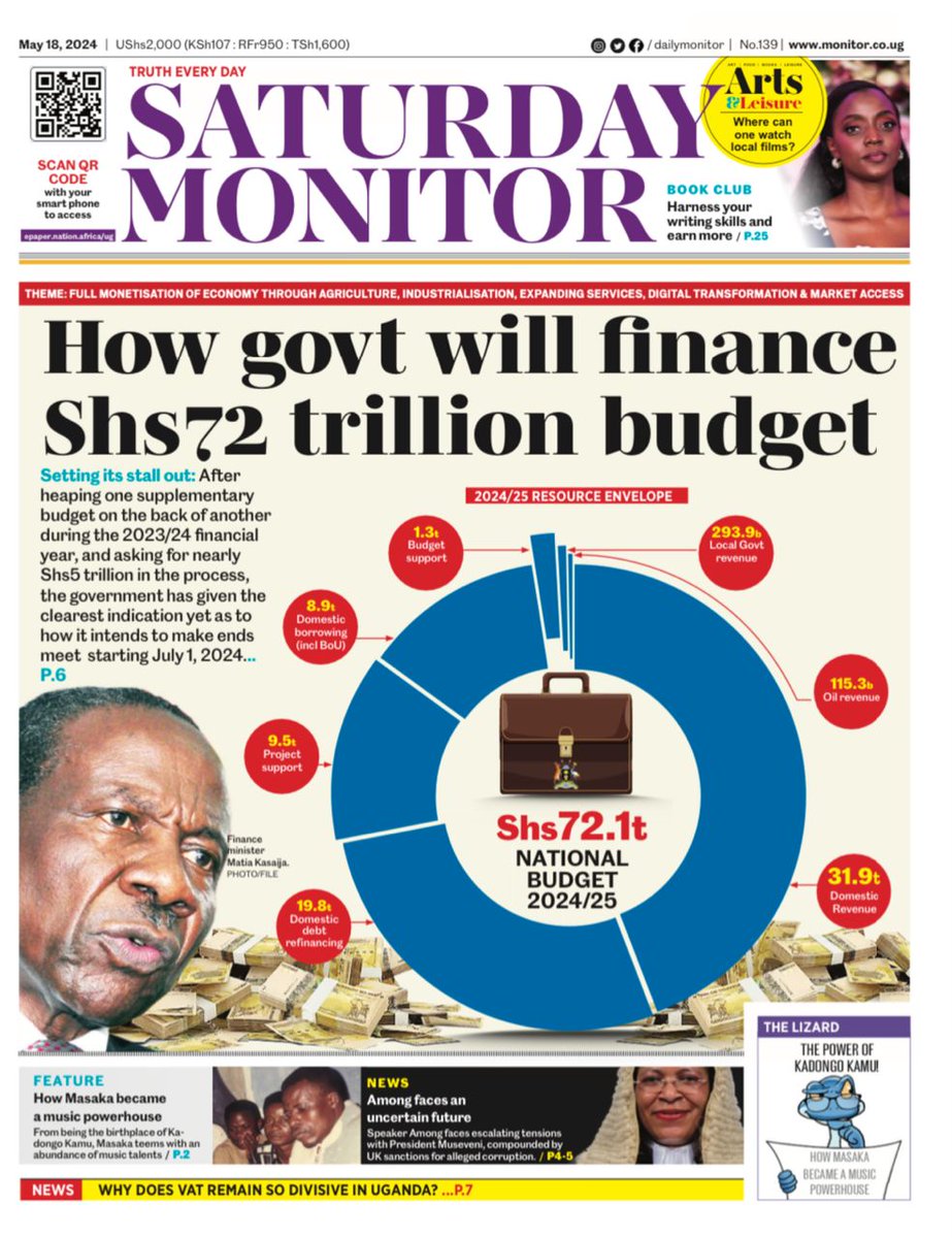How the government will finance the Shs72 trillion budget
epaper.nation.africa/ug
#MonitorUpdates