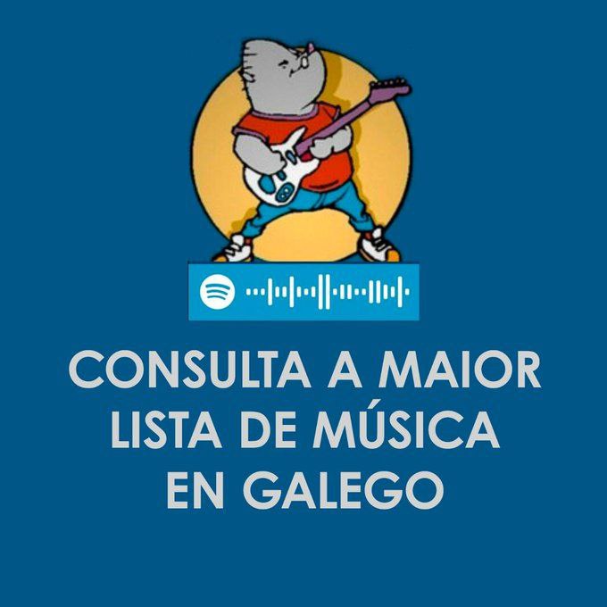 ⭐MÚSICA EN GALEGO NAS LETRAS GALEGAS ⭐

Compartimos as nosa listas de Spotify con centos de bandas de música en galego, listas con música infantil, panxoliñas, trap, folk, rock, ska, etc!

👉open.spotify.com/user/tcciszh0d…