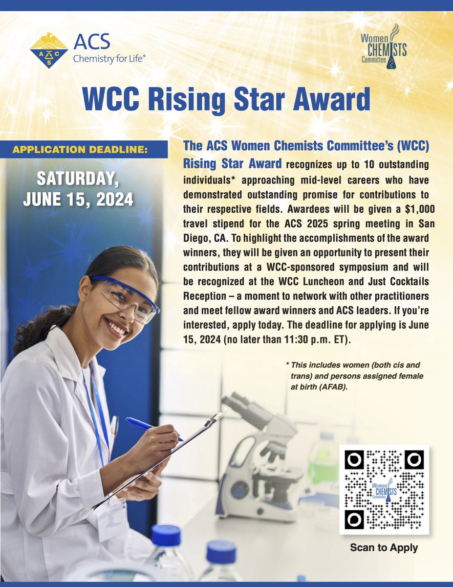 The WCC Rising Star Award application is now open! The deadline is Saturday, June 15th. Scan the QR code to apply!