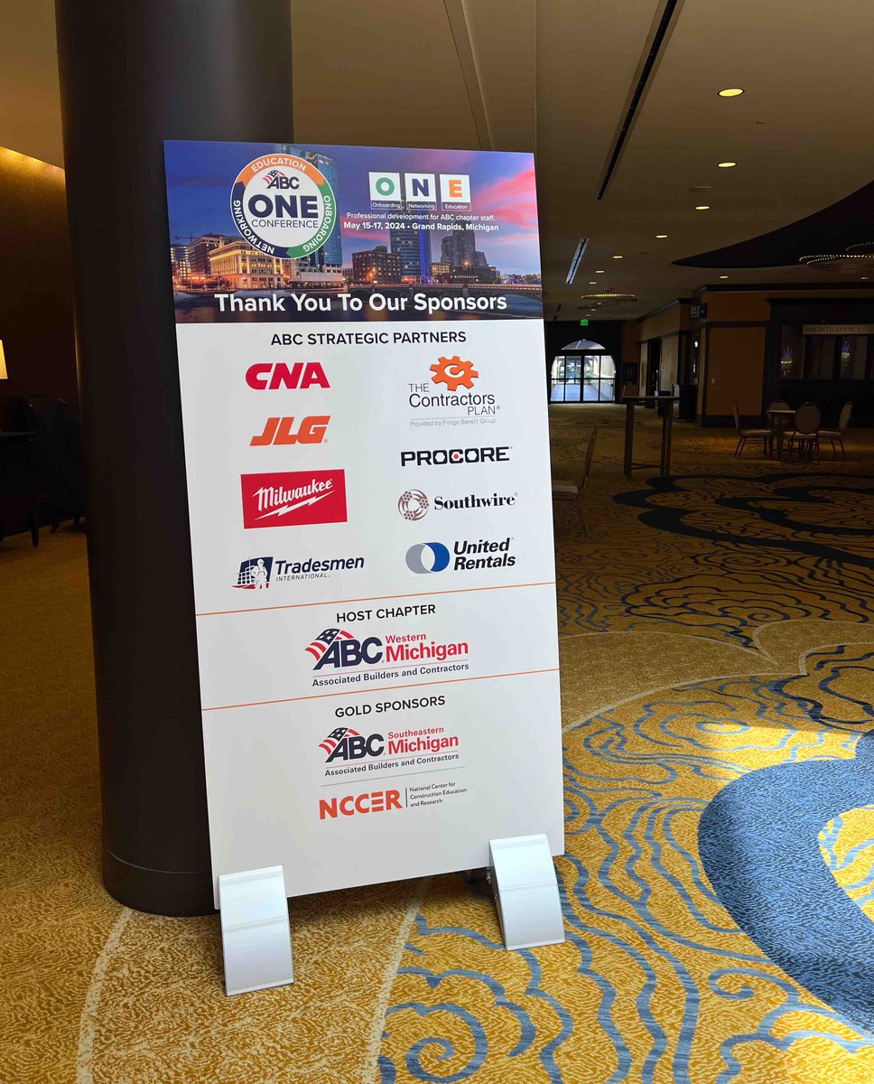 Thank you to ABC’s strategic partners, gold sponsors and host chapter for making ABC ONE Conference a success! #ABCMeritShopProud