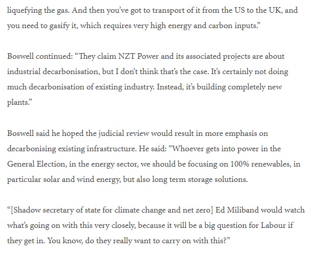 🚨BREAKING🚨

Wider Qs on UK #CCUS policy from UK Net Zero #Teesside legal challenge 👉newcivilengineer.com/latest/legal-c… incl (READ👇):
- #CCS is a fig-leaf, locking in fossils = greenwash
- burns LNG (worse than coal x.com/gtlem/status/1…)
- @Ed_Miliband - solar/wind/storage please