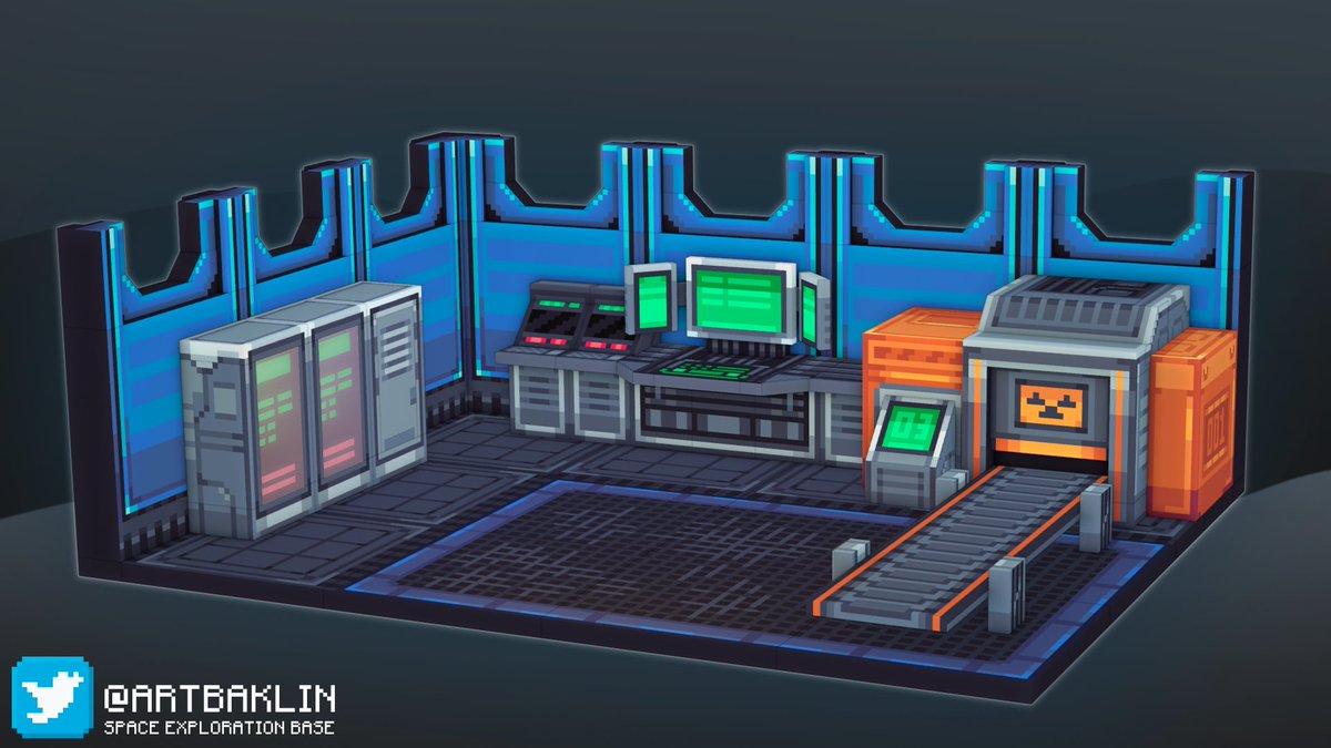 Space Exploration Base✨
Made in <a href="/blockbench/">Blockbench</a>

#Minecraft #Blockbench #pixelart #lowpoly #stylized