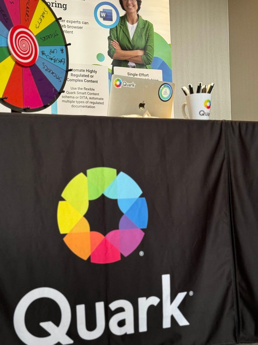 QuarkNews's tweet image. Make a stop at the Quark booth at the @STC_Summit in Minnesota, USA 😊
Learn how to simplify content complexity with Quark Publishing Platform and pick up some cool Quark branded swag while you're there.
#STC #TechnicalContent #StructuredContent
