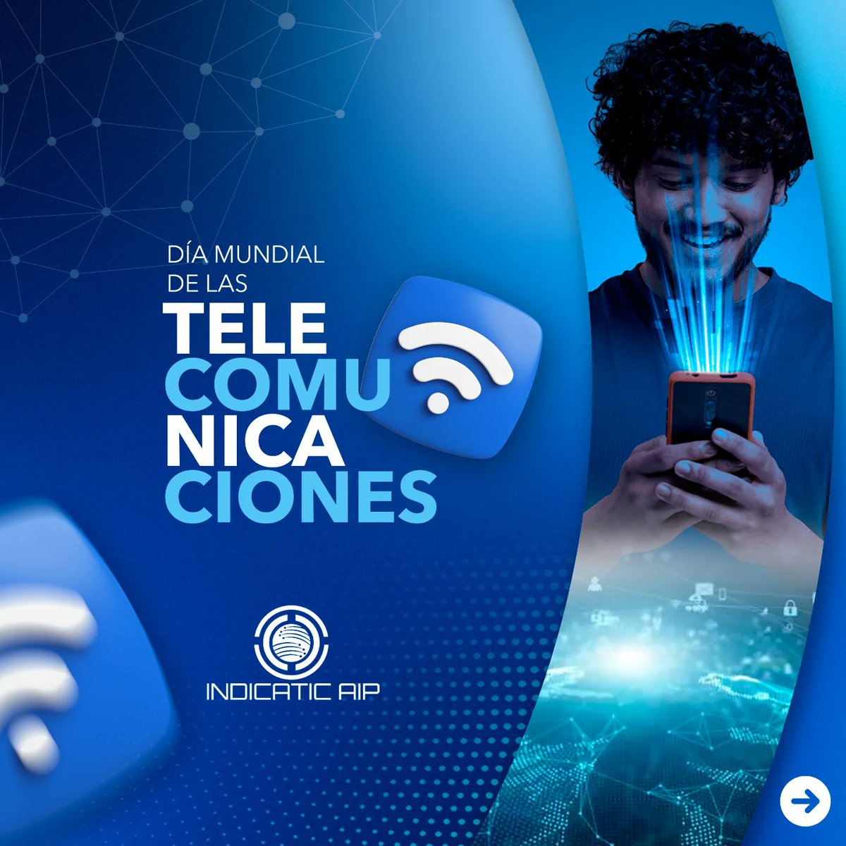 indicaticaip's tweet photo. ✨️Celebramos el Día Mundial de las Telecomunicaciones✨️🌐 📡

Hoy es un día para reconocer la importancia de las comunicaciones y cómo la tecnología ha acortado distancias y conectado al mundo. 📲📡💻🌎

 #DíaDeLaTelecomunicación #ConectandoMundos https://t.co/dK5SWHDrCd
