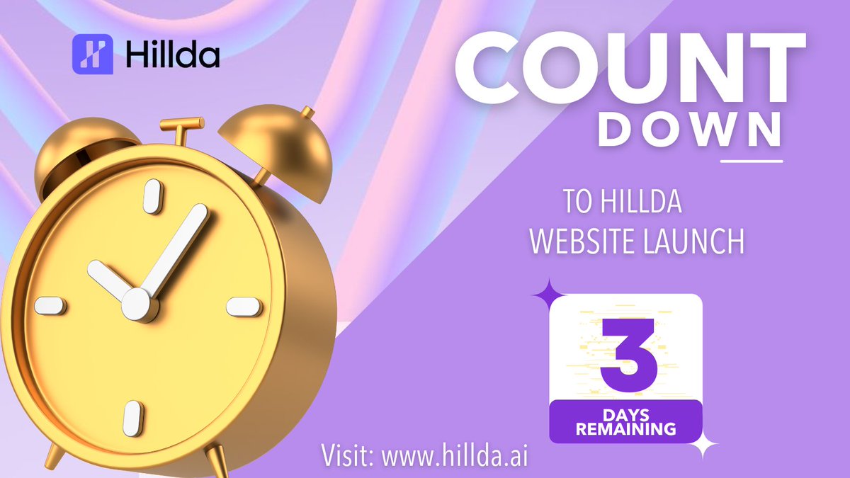 The countdown to the Hillda website launch is heating up, and today marks Day 3!

Be among the first to explore our platform for early access by clicking the link- hillda.ai

Hillda #WebsiteLaunch #RevolutionizingCustomerService