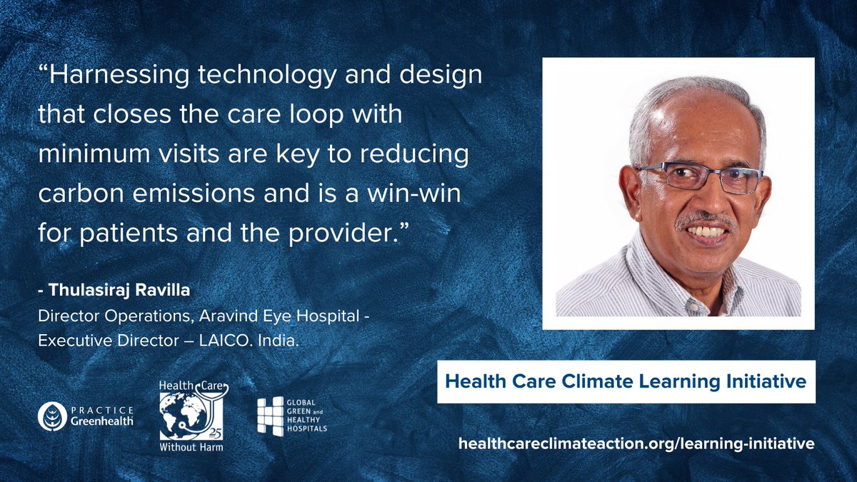 📣 New case study: Learn how Thiruppuvanam Vision Centre of Aravind Eye Care #India implemented satellite-assisted telemedicine centers, increasing access to primary eye care & reducing climate impact from patient travel to hospitals in nearby cities.💡➡️ healthcareclimateaction.org/climate-learni…