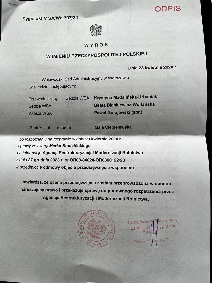 Marek Studziński (@marekstudzinski) on Twitter photo Wygrałem w sądzie administracyjnym sprawę w dotyczącą odmowy przyznania dofinansowania na budowę silosu✌️<a href="/TPRolniczy/">TPRolniczy</a> <a href="/topagrar_PL/">top agrar Polska</a> <a href="/farmer_pl/">farmer.pl</a> <a href="/ARiMR_GOV_PL/">Agencja Restrukturyzacji i Modernizacji Rolnictwa</a> Wygrałem w sądzie administracyjnym sprawę w dotyczącą odmowy przyznania dofinansowania na budowę silosu✌️<a href="/TPRolniczy/">TPRolniczy</a> <a href="/topagrar_PL/">top agrar Polska</a> <a href="/farmer_pl/">farmer.pl</a> <a href="/ARiMR_GOV_PL/">Agencja Restrukturyzacji i Modernizacji Rolnictwa</a>