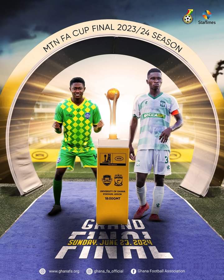 2023/24 @MTNGhana #FaCup final ⚽️ @Nsoatreman_FC 🆚 @bofoakwatano 🏟️ University of Ghana Sports Stadium 📍 Legon, Accra 📅 Sunday, June 23, 2024. 📺 @startimesghana 🕕 18:00 GMT #MTNFaCup