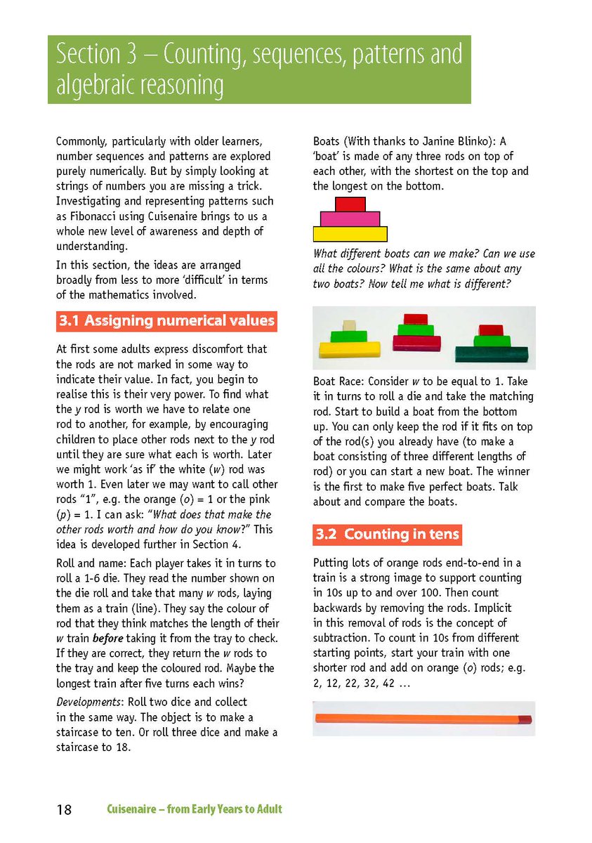 If you're looking for ideas on how to use Cuisenaire rods with your learners, whatever age they may be, there are some fantastic activities in the Cuisenaire book by @Simon_Gregg @helenjwc and @MichaelOllerton Look inside bit.ly/2NcVSzl more info bit.ly/3s0P7zi