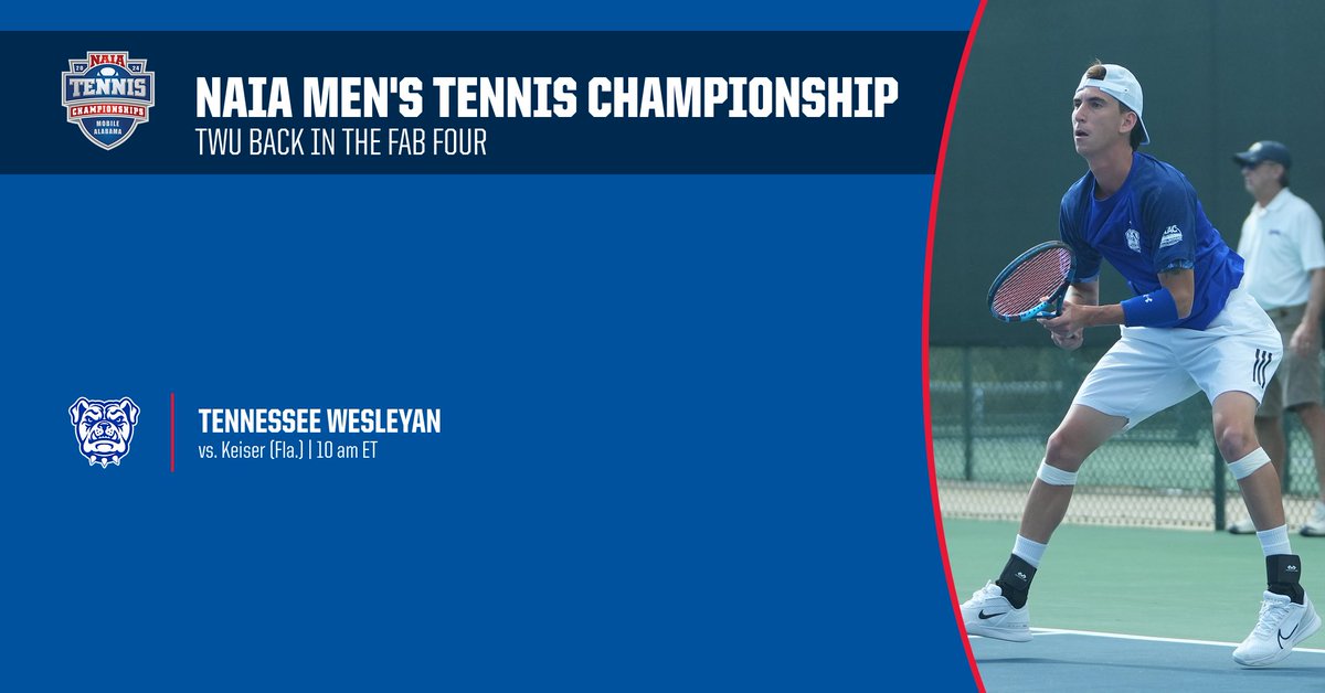 🎾SEMIFINAL ROUND @twbulldogs is back in the #NAIAMTennis semifinal round and is looking to book a return trip to the title match No. 2 TWU 🆚 Keiser (Fla.) - 10 am ET #AACMTEN #ProudToBeAAC