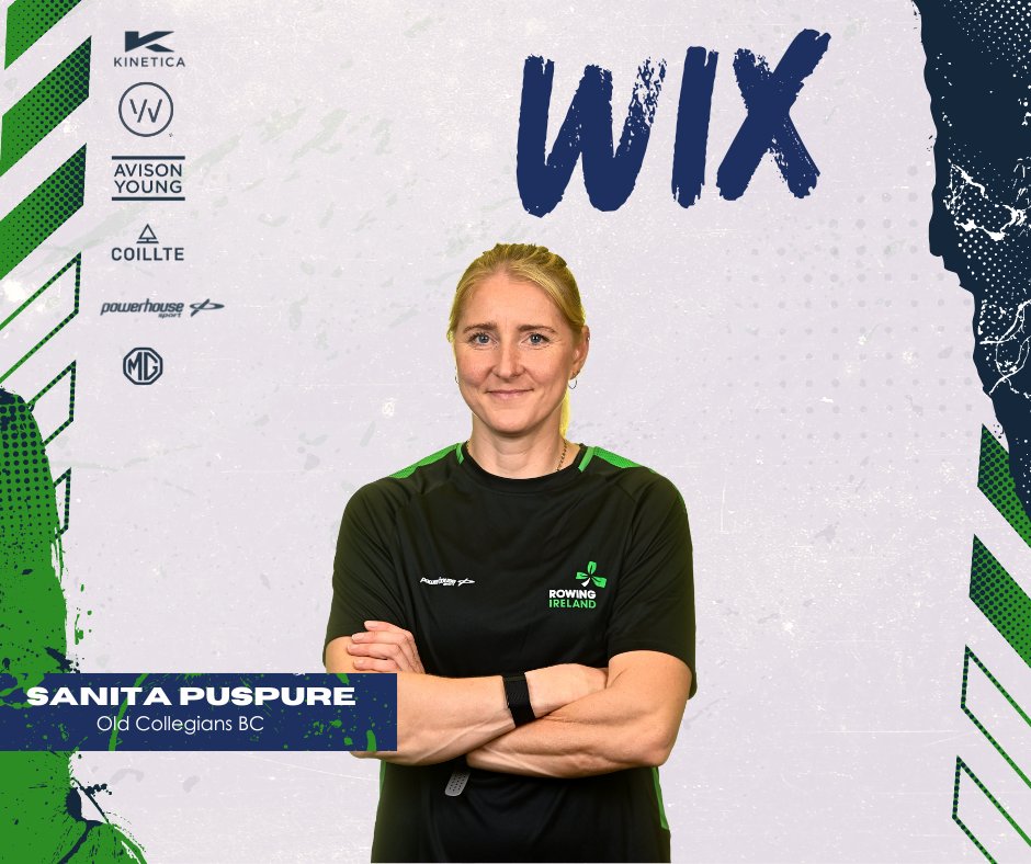 ☘️Introducing our FOQR crews ☘️ Sanita Puspure will race the W1x ! #WeAreRowingIreland #GreenBlades