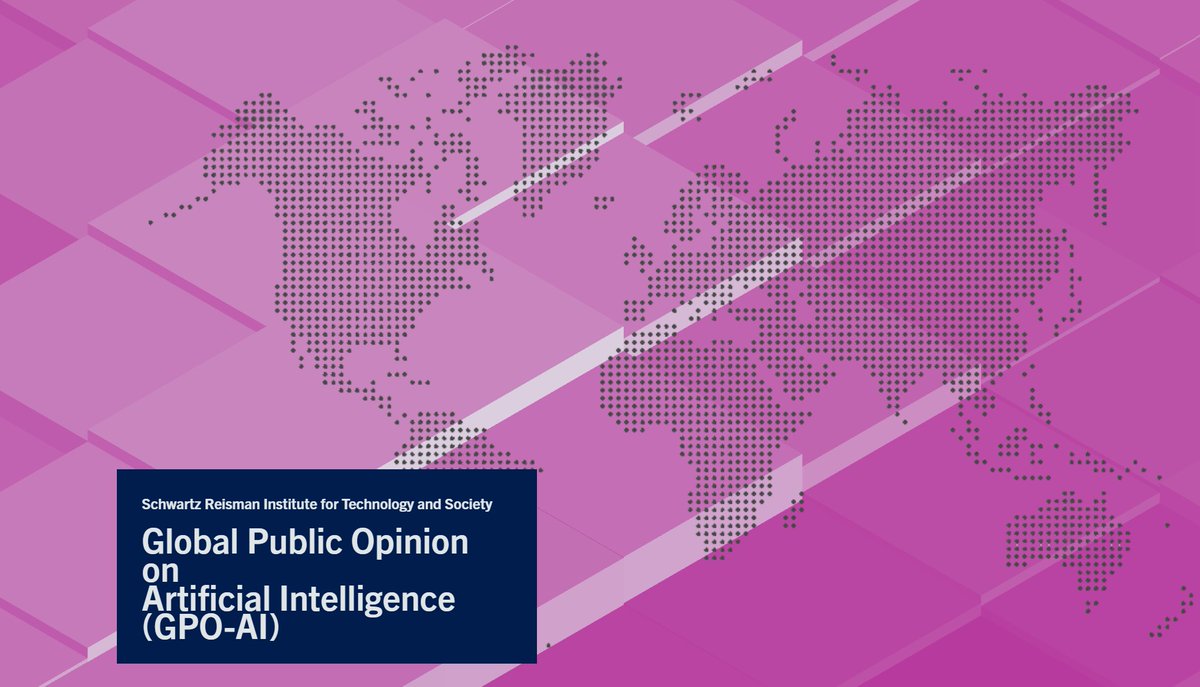 💭NEW: The @PEARL_Munk/@TorontoSRI Global Public Opinion on AI survey, led by @PeejLoewen, examines opinions about #AI in 21 countries, revealing varying, diverse, region-specific attitudes. Topics include job loss, deepfakes, state regulation, & more. 🔗uoft.me/avP