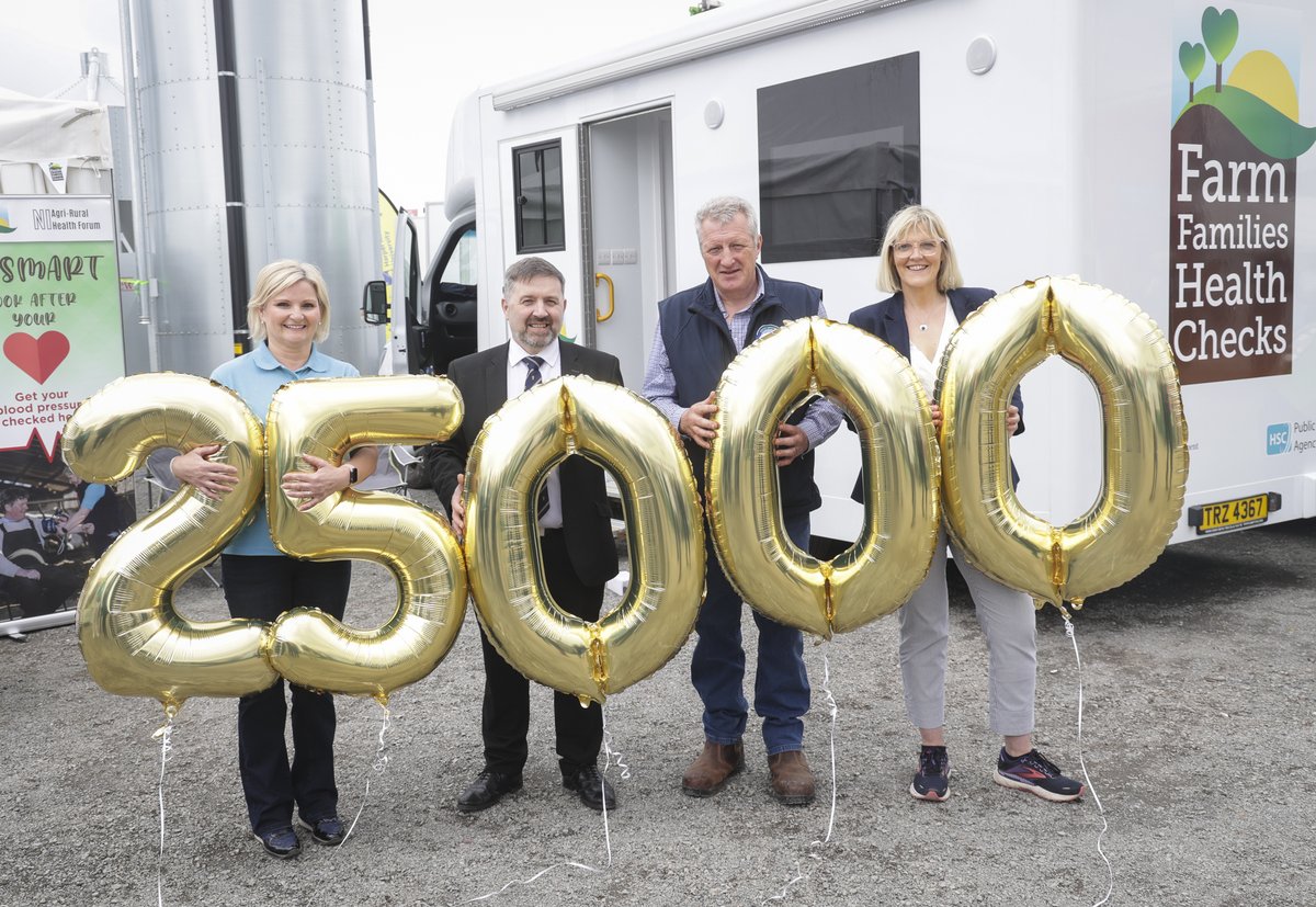 Our Farm Families Health Checks team has reached a major milestone at Balmoral Show 🧑‍🌾 

It has now offered health & wellbeing support to 25,000 people from our rural communities 🎉 

Well done to everyone who helps to provide this invaluable service!
#teamNORTH