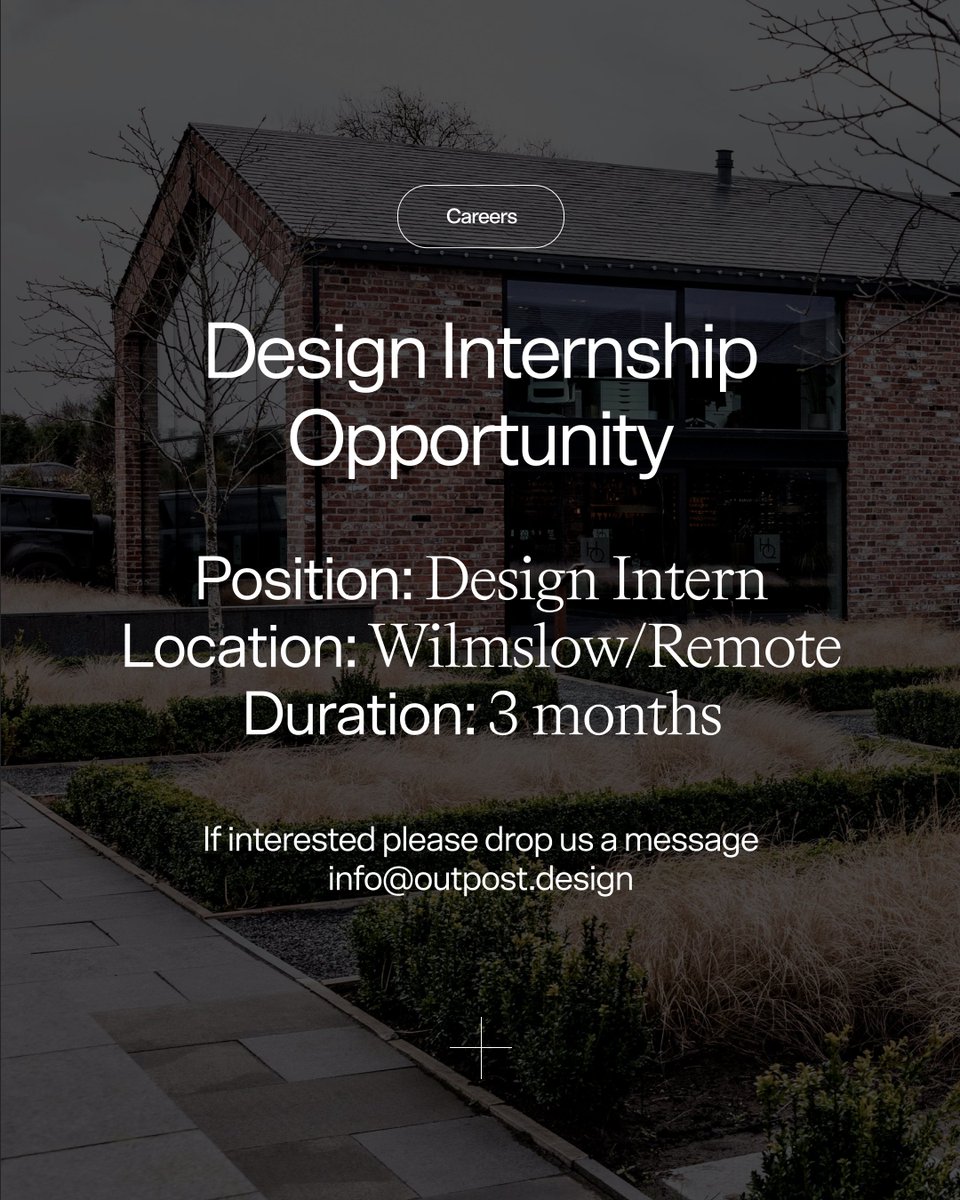 Outpost (@outpost_design) on Twitter photo Exciting opportunity! We're looking for a Design intern to join our team to support us over the next 3 months.
Email us at info@outpost.design for more information along with a CV 💻 Exciting opportunity! We're looking for a Design intern to join our team to support us over the next 3 months.
Email us at info@outpost.design for more information along with a CV 💻