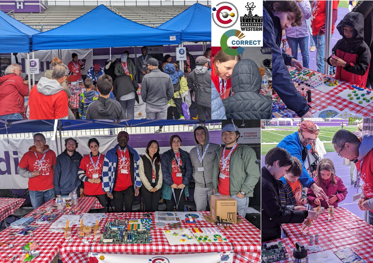 Corrosion, electrochemistry, semiconductors, and nanoclusters for cancer therapy - our joint @CreateCorrect and @_C2MCI tent at the @WesternuSciRen was a great success with lots of curious scientists of all ages!
@NSERC_CRSNG @westernuScience @westernuchem @AmppOrg