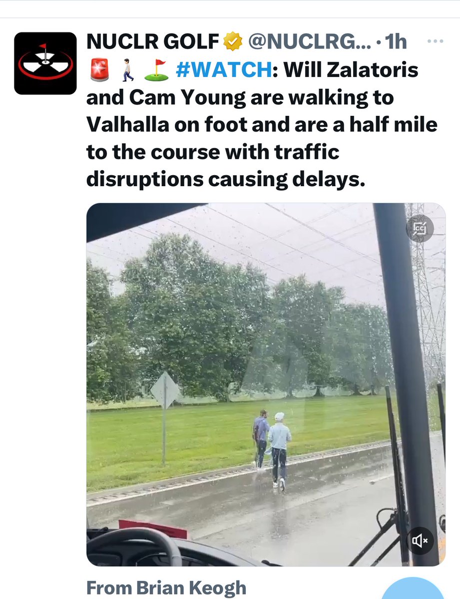 @Daniel_Rapaport @LMPD should have had a contingency plan to give golfers a clear path into Valhalla, let's say, in case someone gets hit by a bus. Instead, we have PGA players walking on side of busy highway to get to the course & Scheffler under arrest. Do better Louisville. Embarrassing.