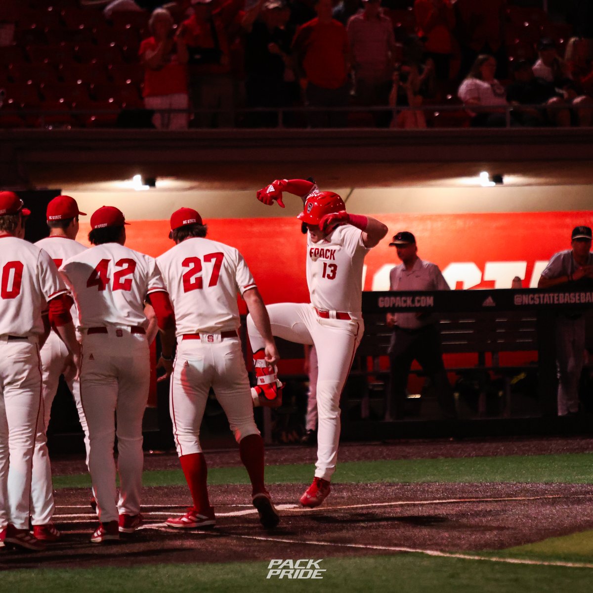 Just a quick shoutout to @s_t_editz for his shots of Alex Sosa's walk-off grand slam for NC State last night. This man does not miss. 📸