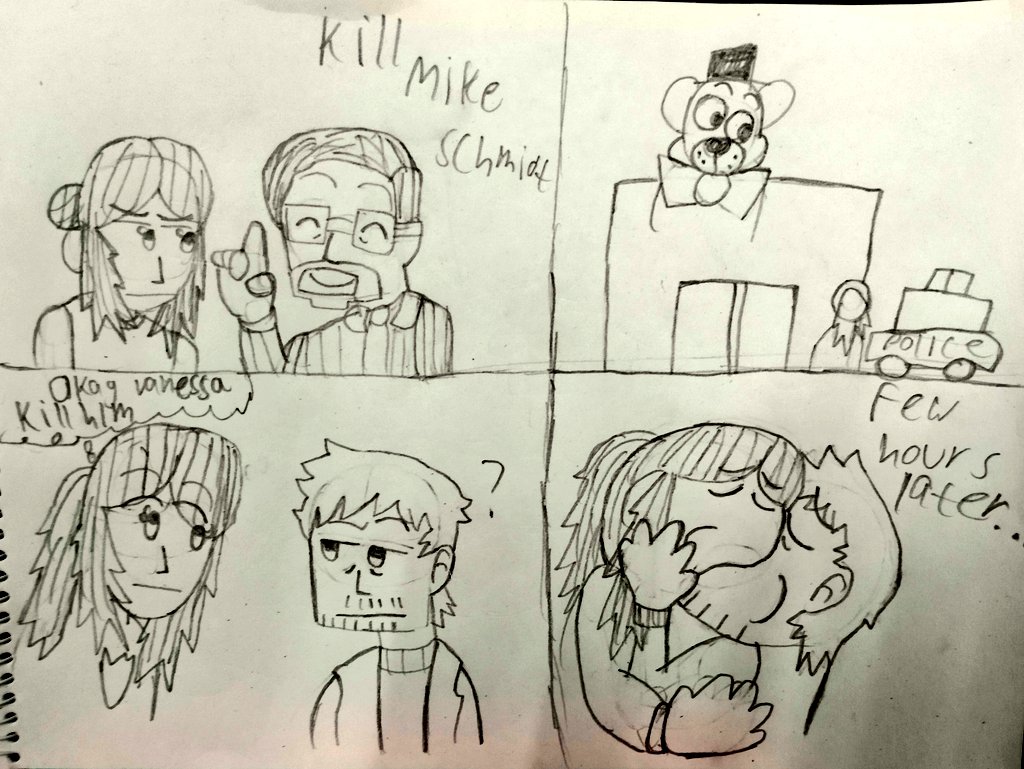Saul_Goodwoman6's tweet image. Okay Vanessa kill him
#Schmelly #mikenessa #vanmike #fnafmovie #fnaf #fivenightsatfreddys #fnafmike #fnafvanessa #fnafwilliam #williamafton #fnaffanart