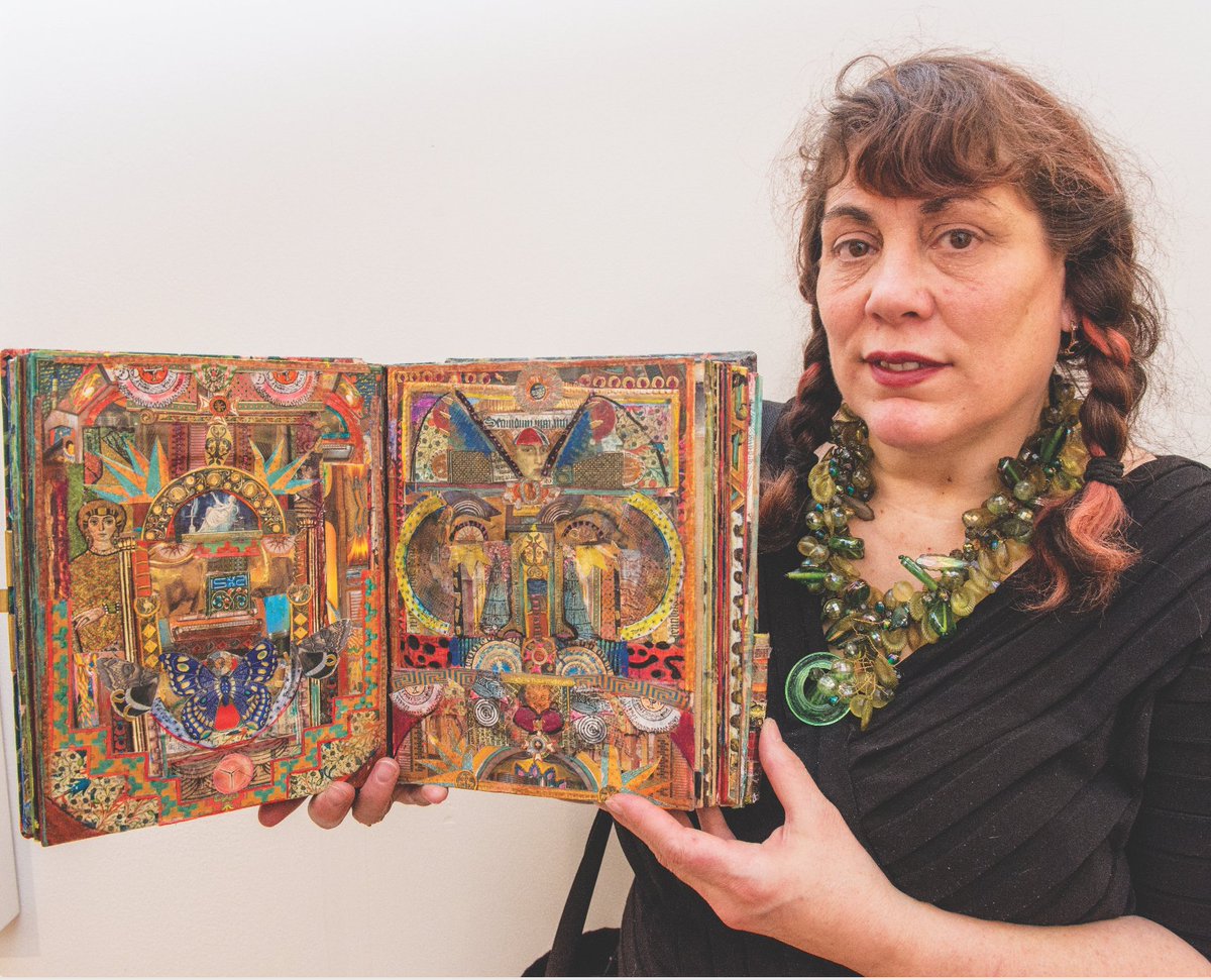 Anne Marie Grgich's multi-layered collages and artists' books are a delicate equilibrium of image and texture, taking collage to the next level! Explore her work in issues 22 and 103 of #RawVision. #AnneMarieGrgich #collage #outsiderart #visionaryart #selftaughtart #artistbook