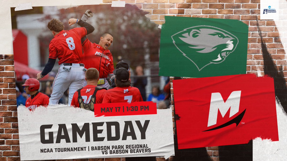 The Mitchell baseball team opens up play in the Regional Round of the NCAA Tournament on Friday afternoon, facing host Babson College in the second game of the Babson Park Regional. #GoMariners ⚾️ #d3baseball 🆚 Babson College ⏰ 1:30 pm 📍 Govoni Field (Babson Park, Mass.)