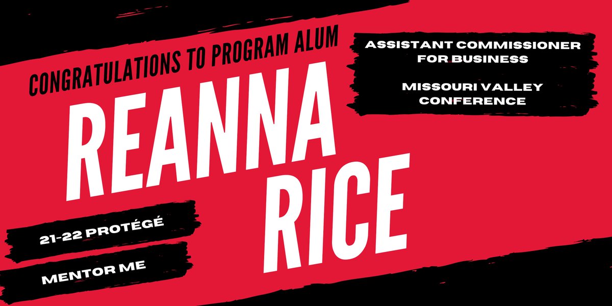 MentorMeCABMA's tweet photo. Congratulations to Reanna Rice on her move to the @MVCsports  as Assistant Commissioner! https://t.co/P3qaMWRpOc