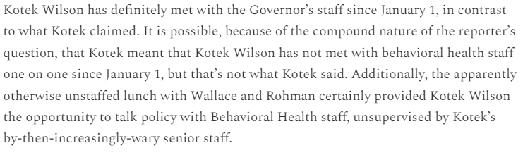 Kotek's claim on May 1 that her wife 'has not been mtg with staff since the first of the year' was demonstrably false when she said it. The new emails covered by @NigelJaquiss show just how bizarrely untrue that claim was. Kotek should correct. (excerpts from my 5/9 article)