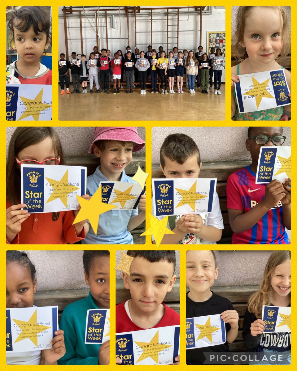 👏👏👏 Well done to today's Stars of the Week, all chosen by the adults in their classes for so many brilliant reasons! 🌟💫🌟 #StarOfTheWeek #CoreValues #AshmoleFamily