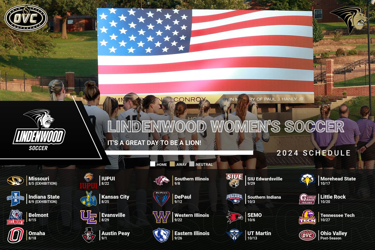 2024 Fall Schedule Released! 
🔗 lindenwoodlions.com/sports/womens-…