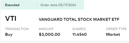 Just. Keep. Buying.

$VTI