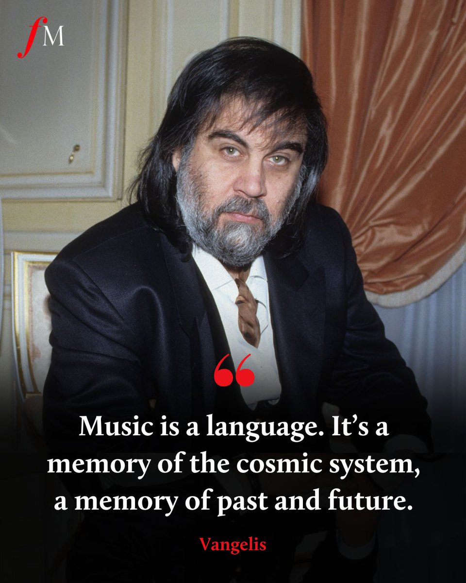 Greek composer Vangelis on the magic of music. ❤️ Join @wossy this evening for Classic FM at the Movies, where he’ll be highlighting Vangelis’ much-loved ‘Chariots of Fire’ score. Tune in to hear more about this epic music tonight from 7pm.
