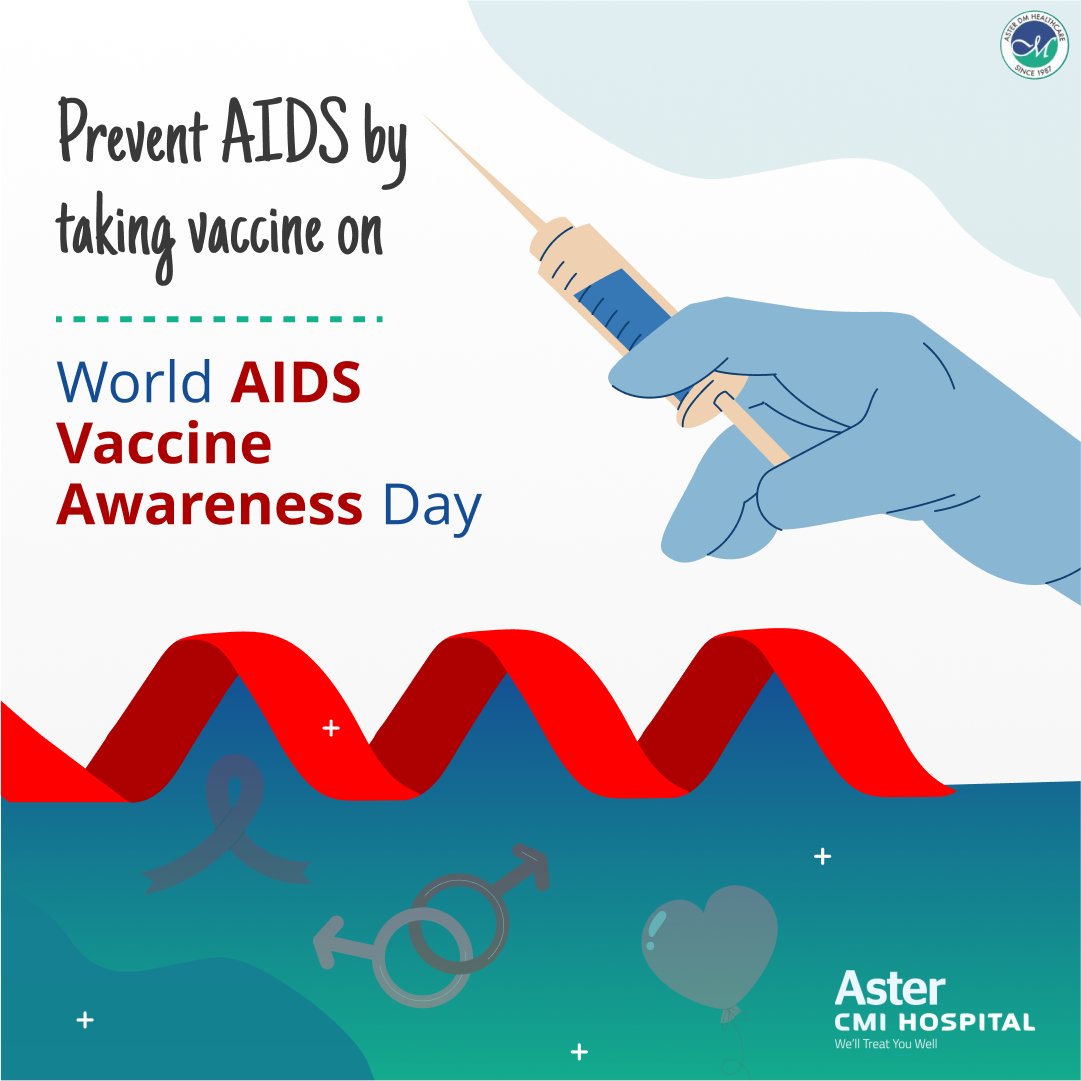 Facing AIDS is tough. Know the symptoms, prevent the danger. On World AIDS Vaccine Awareness Day, take charge of your health.

#AIDS #VaccineAwareness #PreventionIsKey #StayInformed #HealthForAll #AsterCMI #AsterBangalore #AsterHospitals
