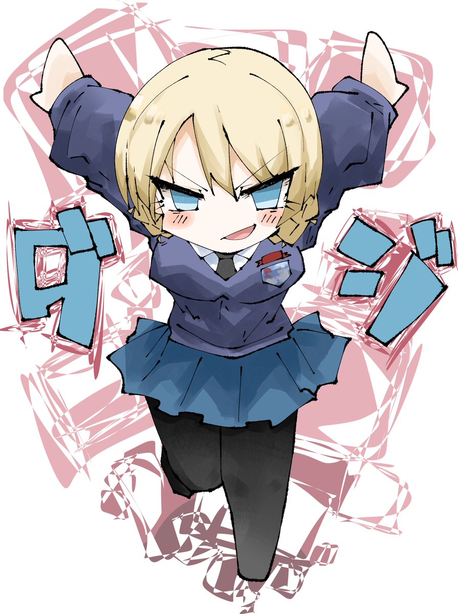 darjeeling (girls und panzer) 1girl solo looking at viewer blush smile open mouth short hair  illustration images