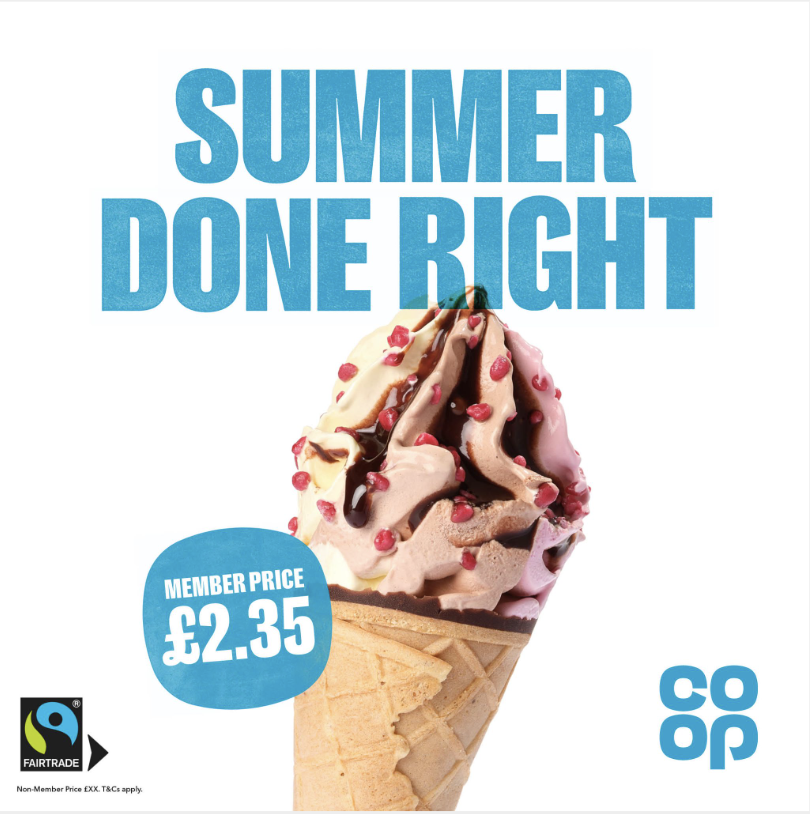 Neapolitan ice cream that tastes twice as good 🍦 
<a href="/coopuk/">Co-op</a> Members save on delicious cones this summer ☀️