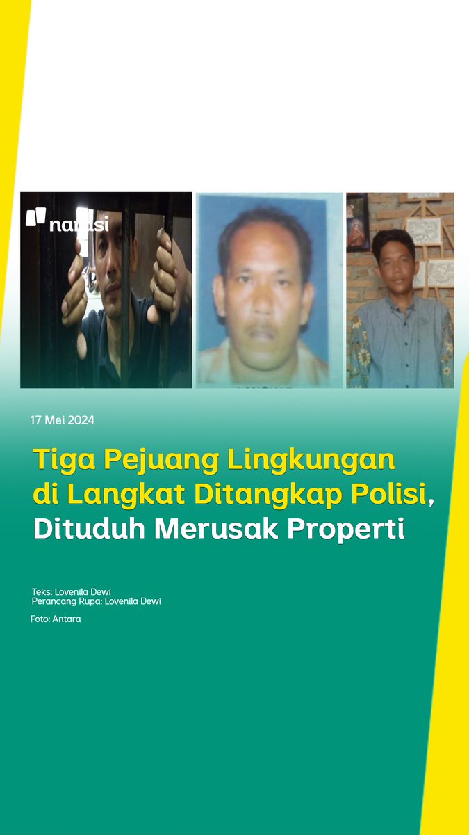Tiga warga Desa Kwala Langkat yakni Ilham Mahmudi, Sapii dan Taufik ditangkap polisi, Sabtu (11/5/2024). 

Mereka adalah warga yang tengah memperjuangkan hak atas lahan serta menolak keras aktivitas alih fungsi kawasan hutan lindung menjadi perkebunan kelapa sawit di Desa Kwala