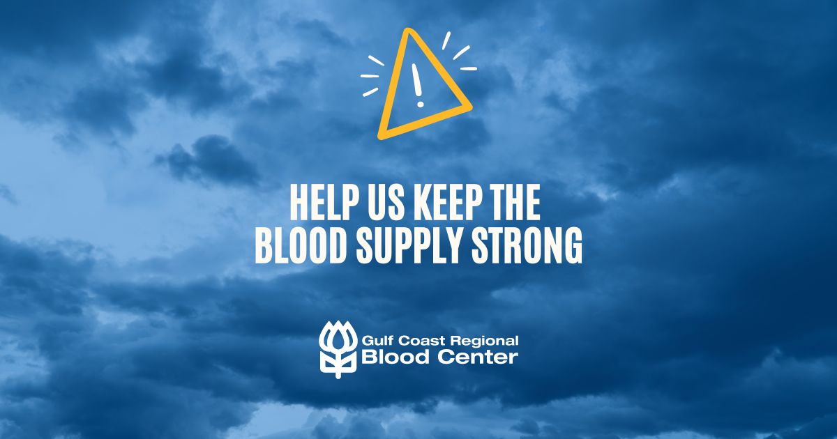 Due to power outages across our region, some of our blood drives have been cancelled, and our Cypress and Cy-Fair Neighborhood Donor Centers are closed for the day. Join us at our active locations to help save lives. Find a location near you at giveblood.org.