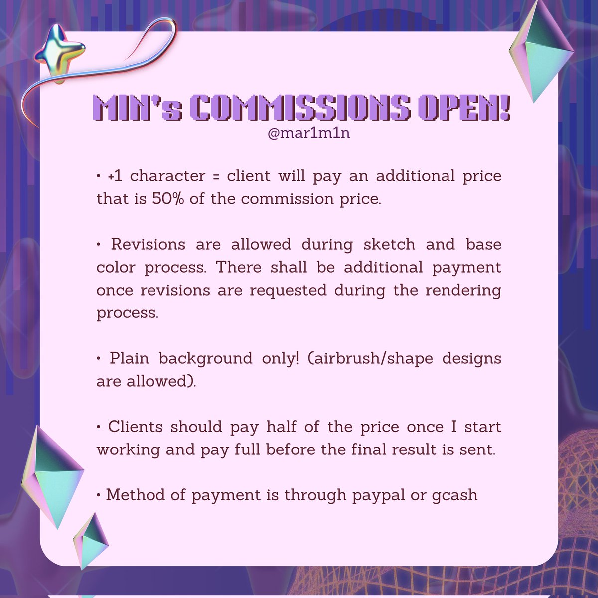C0MMS OPEN! 💟👾
If you're looking for an artist, my c0mms are open! Kindly check out my carrd (in bio) for more info and pls read through the terms and conditions before sending a dm! Pls like & rt💕
#commissionart #Commission #commissionsopen #commsopen #commstwt #oc #artmoots