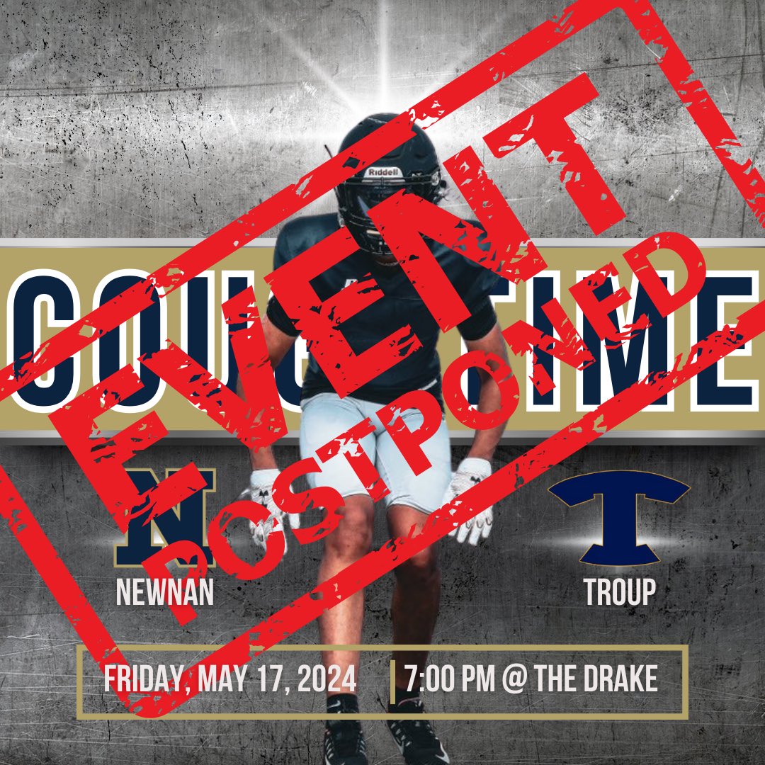 Tonight's game against Troup County has been POSTPONED and will be played MONDAY AT 5:30!