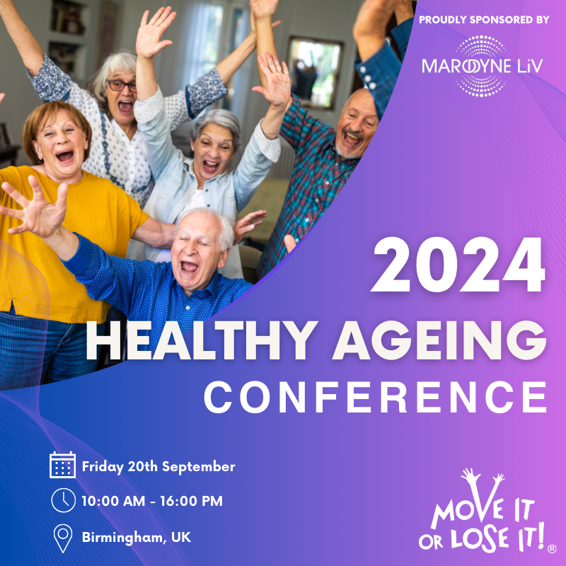 Join us for our #healthyageing conference. We have a great line-up of leading academics, scientists, experts & influencers sharing tips on how to live well & promote healthy & successful ageing. moveitorloseit.co.uk/product/move-i… #Moveitorloseit #ActiveAgeing