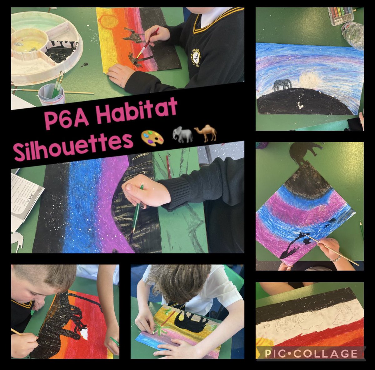 ctrps1's tweet photo. 🎨🌿🖼️ Miss King’s class is channeling their inner “Eco-Warriors” through Art &amp; Design! 🌱🦋 They’ve delved into animal habitats, crafting stunning silhouette studies. Each brushstroke captures the essence of nature’s beauty. 🌟🐾 #ArtInspiration #EcoExplorers https://t.co/L2NBIKr7Oa