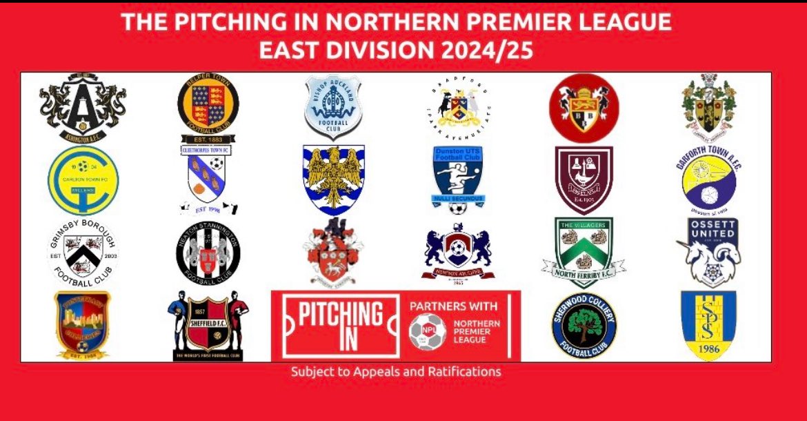 Leagues for 2024/25 have been released, and we can confirm that we will feature in the @NorthernPremLge East Division