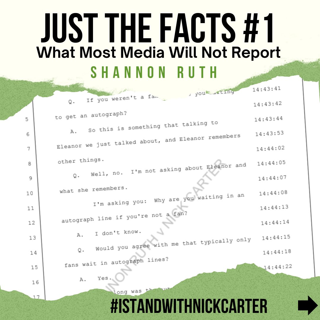 A THREAD: 

Let's take a look at some of the evidence from Nick Carter's case with Shannon Ruth #IStandWithNickCarter #WeGotYouNickCarter #FallenIdols