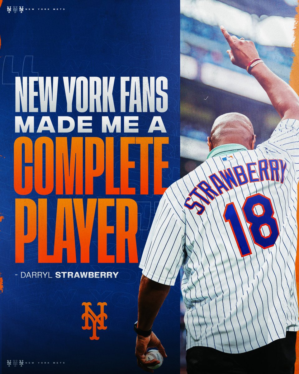 Straw loves this fanbase. 🧡💙 Be at @CitiField on June 1 for his number retirement 🎟️👉 bit.ly/3WDMXbp