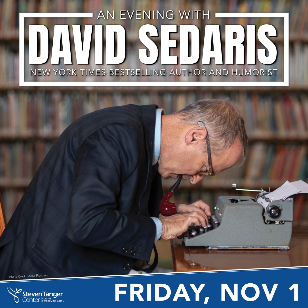 ON SALE NOW: David Sedaris returns to Tanger Center on Friday, November 1 following the release of his newest books, A Carnival of Snackery and Pretty Ugly. Get tickets: bit.ly/4dXQwjd