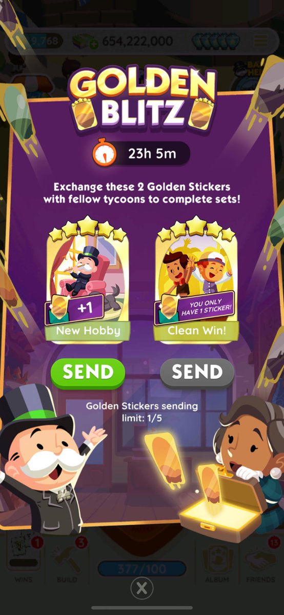 cosmicdanii's tweet image. trade with mee golden blitz new hobby #MonopolyGo #MonopolyGoTrade