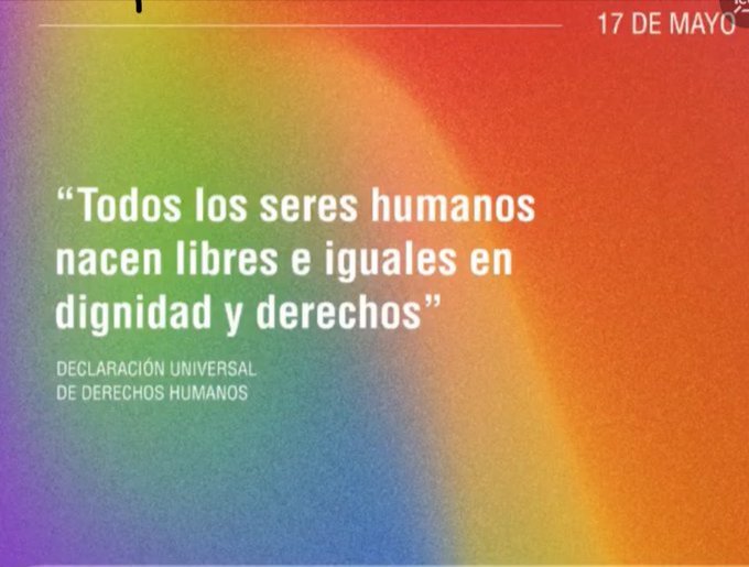 Nos sumamos a la celebración por el día Internacional de la Homofobia, la Transfobia y la Bifobia. #PinardelRío #ElAmorEsLey