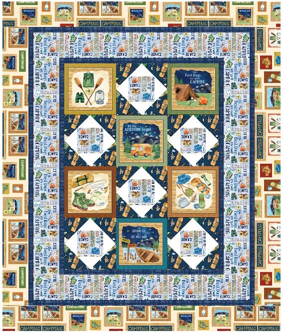 #New #quiltpattern for use with large-scale prints or fabric panels.  Perfect for showcasing bold #designs or #fabric #panels. With this pattern create a #stunning focal point in your #quilt. Elevate your #quilting projects with this #versatile #pattern buff.ly/3yywZFt