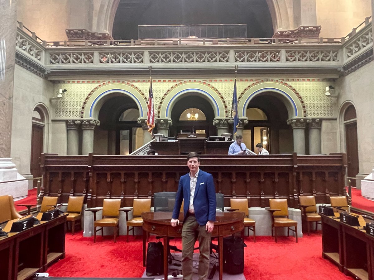 trustandwill's tweet photo. Our very own Product Counsel, @_mitch_mitchell is currently at New York’s State Capitol advocating for groundbreaking legislation (A7702 & S8501). 

This will revolutionize New York’s estate planning laws by allowing for the electronic execution of wills.

Mitch is walking the halls of power this week, meeting with legislators, including Senator Toby Ann Stavisky, and committee staff to educate them on how electronic wills can make estate planning more convenient, efficient, and affordable for New Yorkers.

#EstatePlanning #DigitalInnovation #NewYorkLegislation #FutureOfLaw
