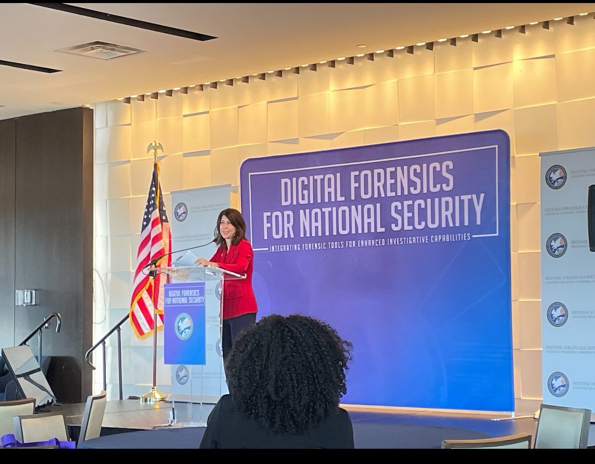 Enjoyed engaging w/ experts on digital & multimedia forensics yesterday at the Digital Forensics for National Security conference. Delivering remarks on a topic I know little about is a great crash course and helps me refine thoughts on how to best prioritize @OJPNIJ investments